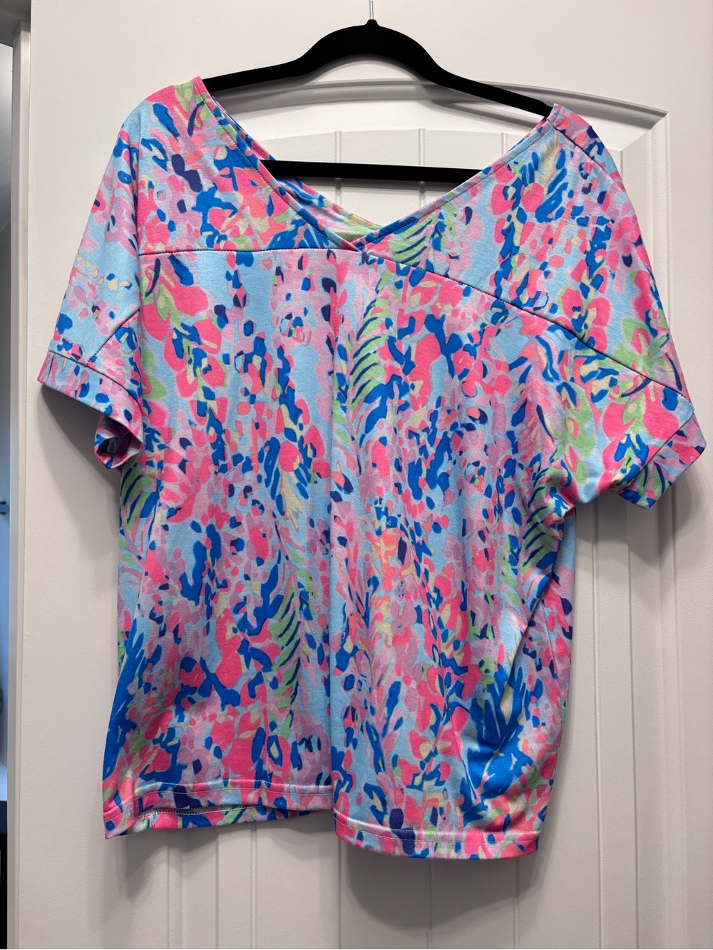 Lily inspired Vibrant Multicolor V-Neck Women's Top